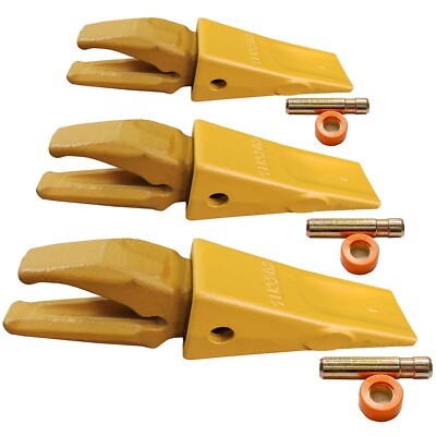 119-3204 CAT Style J200 Backhoe Bucket Shanks & 1U3202 Dirt Teeth with Pins -3PK