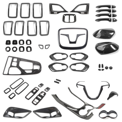 For Jeep Cherokee 2019+ Carbon Fiber Full Decoration ABS Cover Trims Accessories