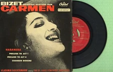 VLADIMIR GOLSCHMANN Carmen - Bizet CAPITOL FAP1-8288 Pressing Spain 1957 EP EX