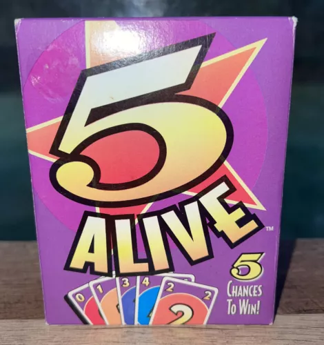 Vintage "5 Alive" Card Game by Mattel - 1994 Edition - Complete