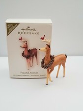 2007 Hallmark Keepsake Ornament Peaceful Animals Deer And Cardinal NEW