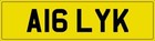 ALLY NUMBER PLATE ALY ALLI ALI ALISON ALISTAIR K CAR REG A16 LYK FEES PAID ALEK