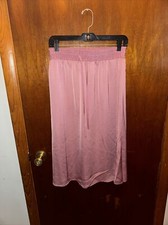 A New Day Womens Pink Midi Skirt Size Small With Slit