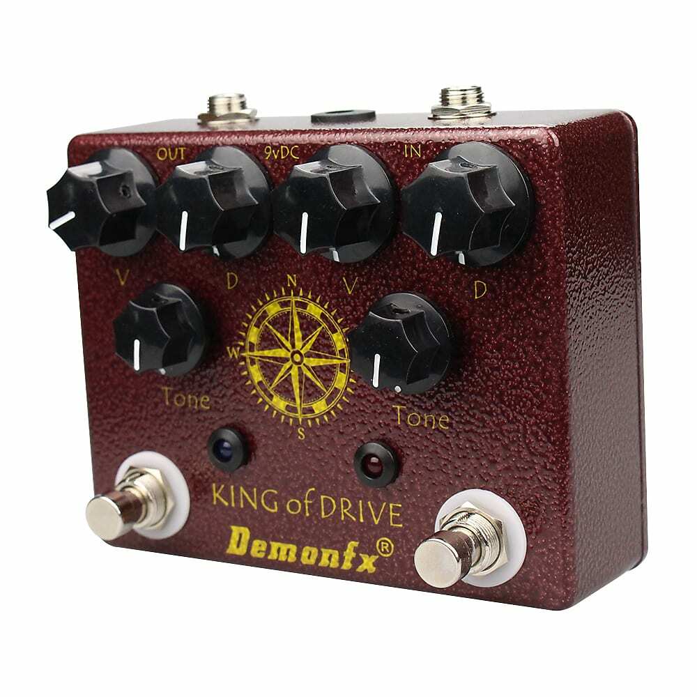 ギター Demonfx king Of Drive II Demonfx Distortion King of Drive Professonal Dual Overdrive Guitar