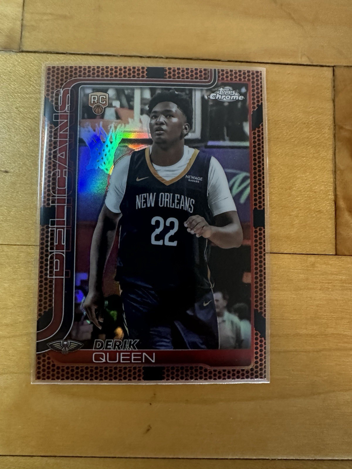 Derik Queen Topps Chrome 2025-26 Basketball Refractor Rookie RC #263