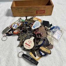 Vtg Key Keychain Lot Skeleton Keys National Chicago Corbin Russwin Royal 2lb