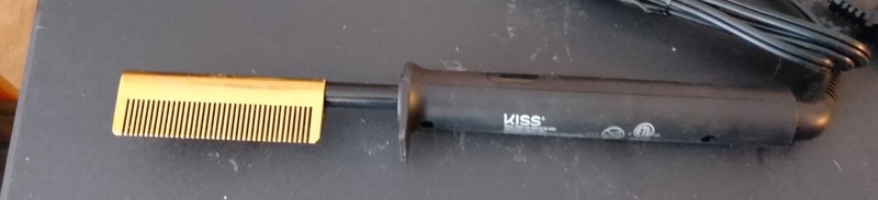 KISS SS1X 1/2 in Ceramic Curling Iron, Adjustable Heat, Black/Gold