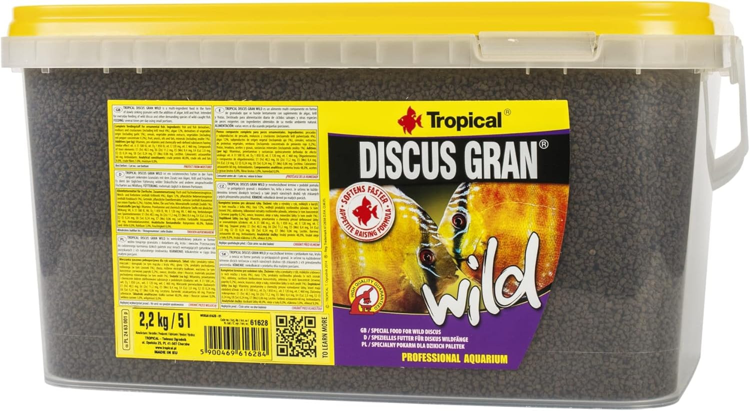 Tropical Discus Gran Wild 5L/2,2Kg - Cibo Granulare per Discus Selvatici