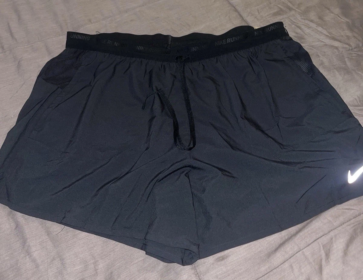 Nike Stride Dri-FIT 5" 2-in-1 Running Shorts Black FN2992-010 Sz XXL 2XL NWT