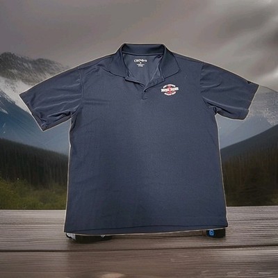 Red Anchor Industries Logo Blue Lightweight Crown Polo Shirt Mens XL