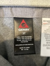 Gerry Snow Bib Gray Unisex Toddler Size 3T Adjustable Staps