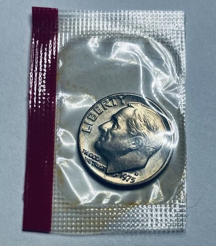 1975 D Roosevelt Dime BU Uncirculated in Mint packaging