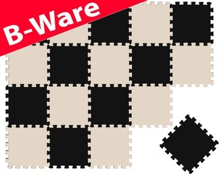 B Ware Puzzlematte Kombi Schwarz Beige 16795 16789 18 Teile