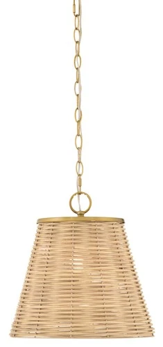 Lark 83217 Brynn 1 Light 14"W Pendant - Brass - Picture 1 of 5