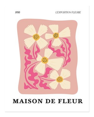 Maison De Fleur Blumenwandkunst im Vintage-Stil der 1950er Jahre Garde