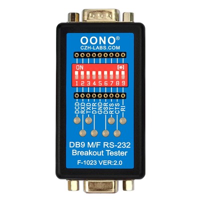 RS232 Breakout Tester LED Monitor, DB9 Male to Female Green,Red 