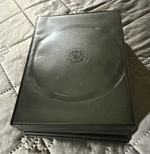 7 - Black Empty DVD Disc Cases Bulk Lot - Standard Size Black DVD Case Lot