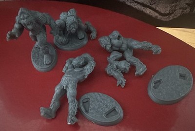 ENCOUNTER at MANDUPAR PASS Bones Reaper Miniatures 4x Yeti Apes Bigfoot NEU