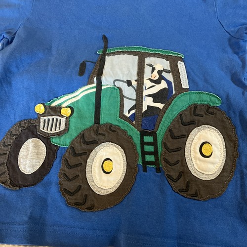 Mini Boden Appliqué Tractor Shirt Size 4-5 Years Old - Picture 2 of 6