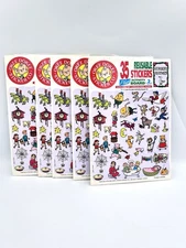 (5) Okee Dokee Reusable Vintage Sticker Activity Pack Nursery Rhymes NEW 1993