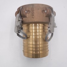 PT Couplings 40CHD SLS Brass 4" Type C Coupler x 4" Hose Shank