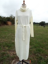 BOOHOO Cream Knit Midaxi Jumper Dress & Belt M/L Bust 44” – 50” BNWOT RRP £30
