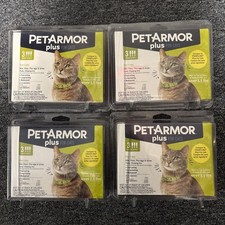 (LOT OF 4‼️) PETARMOR-plus For Cats Over 1.5 lbs, Kills:fleas,ticks,flea Eggs