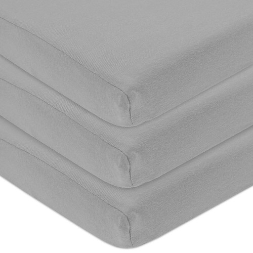 3er Pack 100% Natürliche Baumwolle Spannbetttücher und Spiellaken 39" x 27" - Weich & Bre...