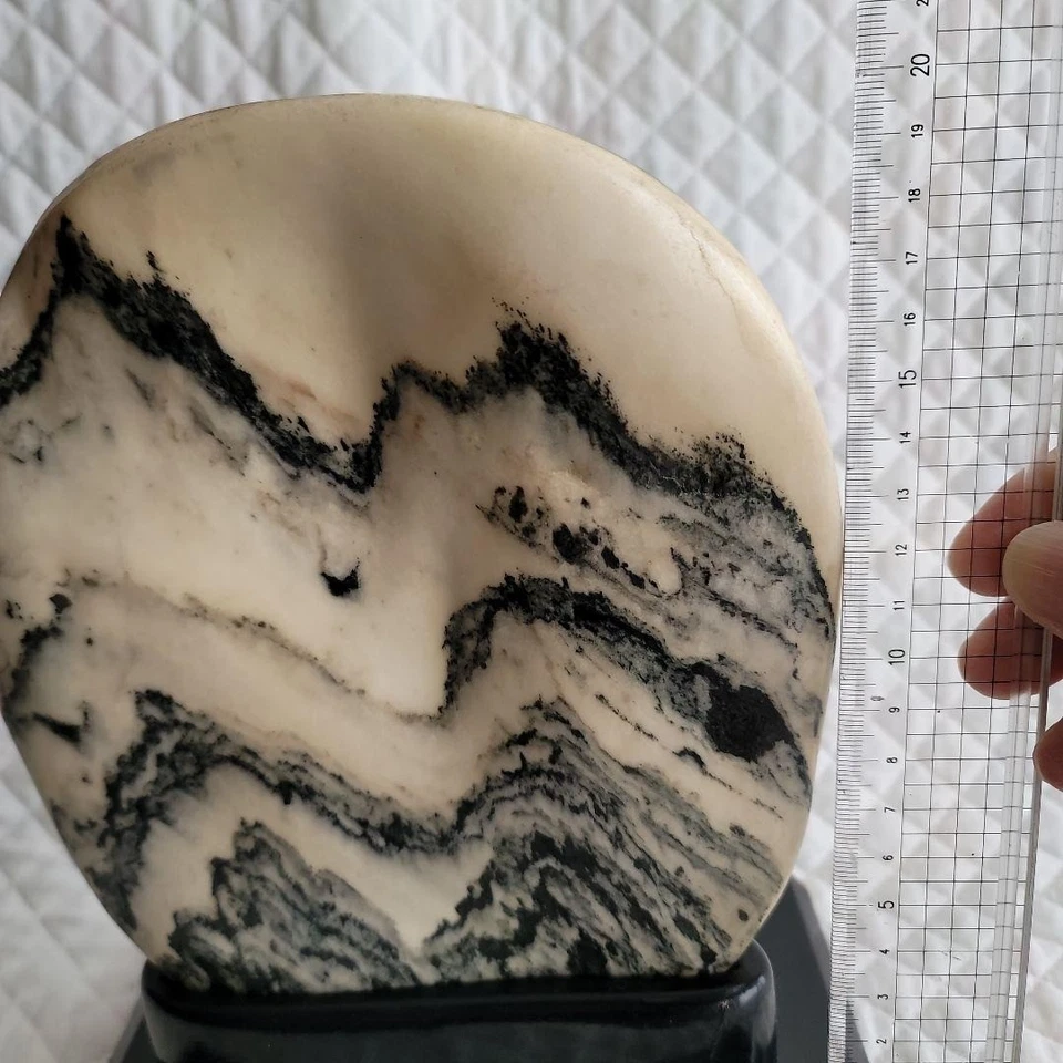 Bonsai Piedra Natural Montaña Suiseki Viendo Ojo Impresionante Soporte de Roca Japonés20 Foto 3 de 4