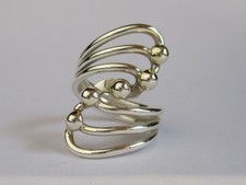 Taxco Mexico ring size 7 hand crafted sterling silver wrap-around, 7.5 g