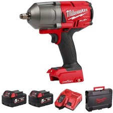 Image of Milwaukee M18ONEFHIWF12-502X 18v 1/2 Impact Wrench 2x 5.0Ah Battery FUEL in case