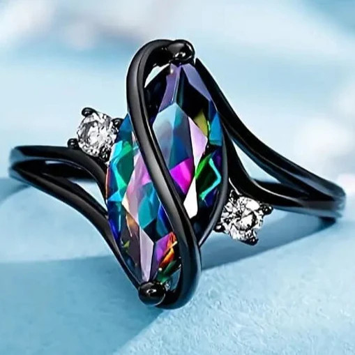 Geometric Zircon Women's Ring