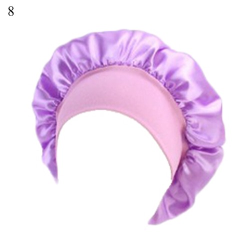 Women Long Hair Care Satin Bonnet Sleep Hat Cap Night Silk Feel Cap Head TurbanḴ - Picture 17 of 55