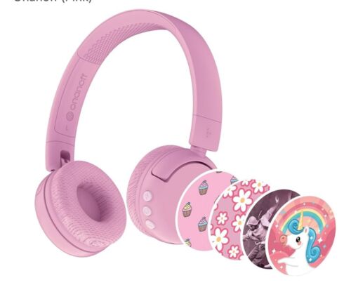 Green/Pink 2 BuddyPhones POP Fun Foldable Bluetooth Wireless Kids Headphones Mic - Picture 2 of 21