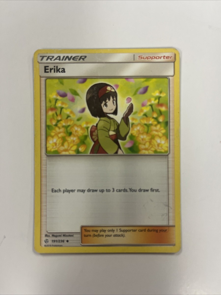 Pokémon- Erika- 191/236 - Cosmic Eclipse - Uncommon - Supporter | eBay