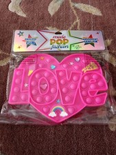 Claire  s love heart bling rhinestone rainbow fidget pop it toy, New