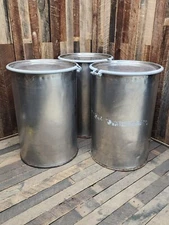 55 Gal Stainless Drum Barrel Open Head Top USED