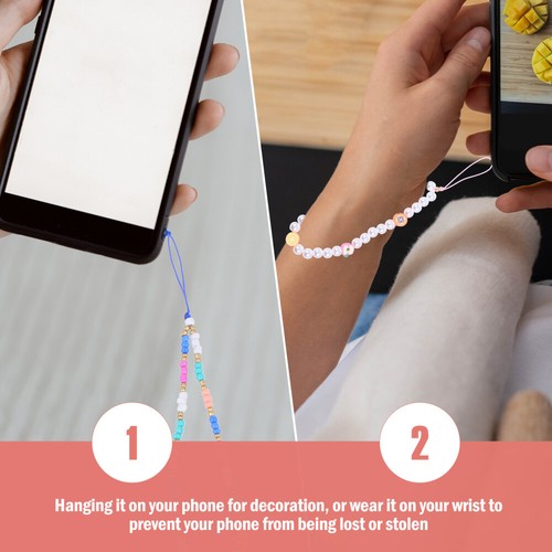 3 Pcs Mobile Phone Rope Hanger Smartphone Hanging Ropes Beaded Charms - 第 10/12 張圖片