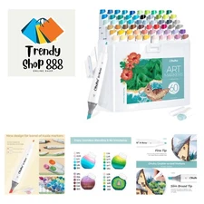 Alcohol Markers Double Tipped Slim Broad and Fine Art Marker for Artists Adul...