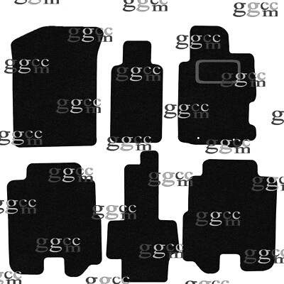 FITS HONDA FRV 2004 TO 2009 TAILORED BLACK CARPET CAR FLOOR MATS (6 PCS & 2 CLP)