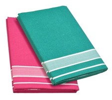 Men's Cool Cotton Dhoti with border/Length- 2.0mtr  Green  Pink 