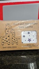 Baby Infant Burp Cloths, 5 Ct, 10 x 21 In Organic Soft New In Package
