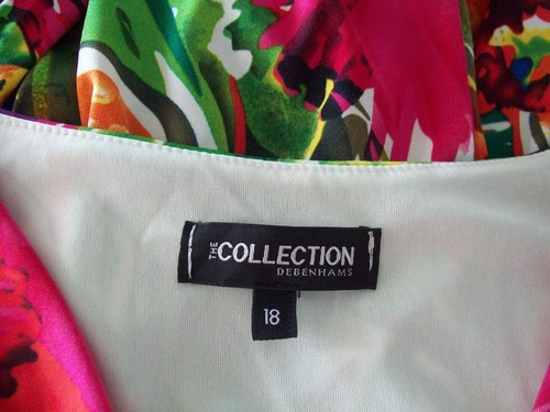 DEBENHAMS COLLECTION MAXI DRESS SIZE 18, Tropical Floral Stretch Occasion Dress - Picture 5 of 8