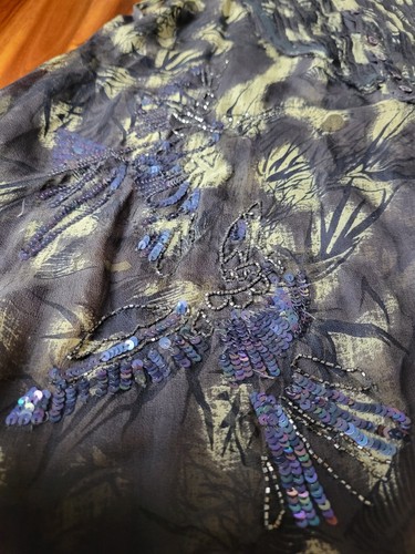 ALL SAINTS Adesina Dress 100% Silk Sheer Sequin Victorian Steampunk Size UK8 - Picture 11 of 19