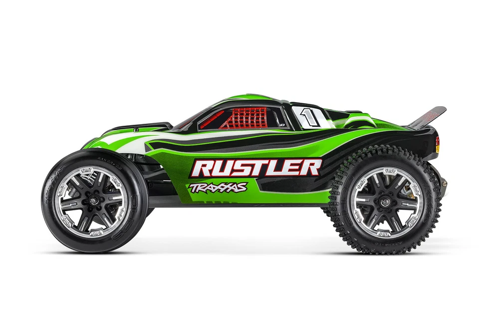 Traxxas 37054-8 Rustler 2WD Stadium Truck grün RTR mit Akku und 4A USB Lader - Bild 3 von 4