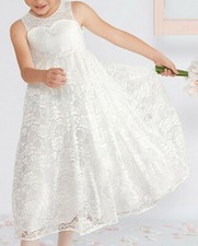 NWT CHASING FIREFLIES 6/7 FIRST COMMUNION FLOWER GIRL LACE FORMAL OCCASION DRESS