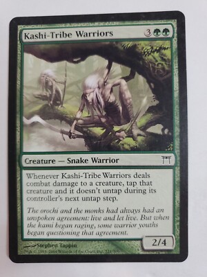 MTG Magic The Gathering Card Kashi-Tribe Warriors Creature Snake Warrior Green 