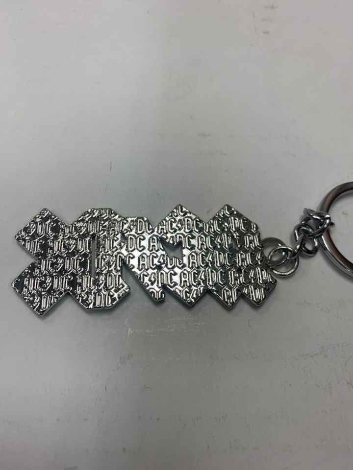 New AC/DC ACDC Metal Silver And Red Color KEY CHAIN Keyring | eBay