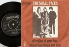 SMALL FACES AFTERGLOW OF YOUR LOVE & WHAM BAM DANISH 45+PS 1968 MOD FREAKBEAT