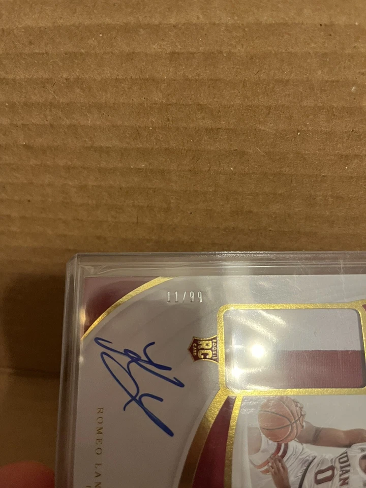 2019 Panini Immaculate Collection Romeo Langford Rookie RC Patch Auto RPA 11/99! - Image 3 of 3